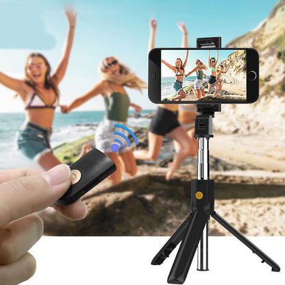 Bastone selfie treppiede bluetooth telescopico con telecomando wireless incluso asta  supporto per cellulari smartphone