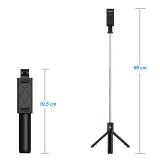Bastone selfie treppiede bluetooth telescopico telecomando wireless