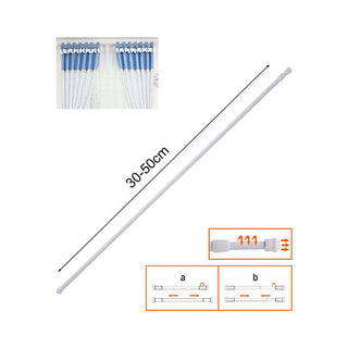 Bastone per tenda da finestra con ganci allungabile 2 PZ varie misure