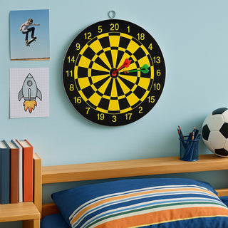 Bersaglio tiro a segno freccette 15 cm gioco doppio lato con gancio