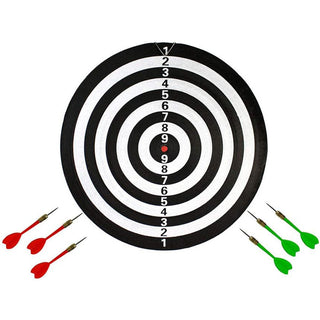 Bersaglio tiro a segno freccette 41 cm gioco doppio lato con gancio