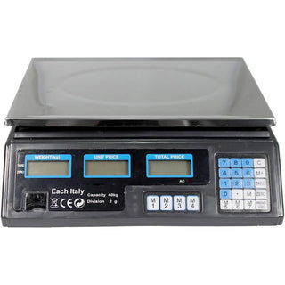 Bilancia digitale 40 kg 6 display retroilluminati divisione 2 g