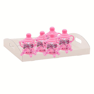 Set 12 portaconfetti battesimo nascita a forma di biberon bomboniere