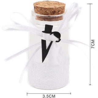 Set 12 barattoli portaconfetti matrimonio bomboniere vetro