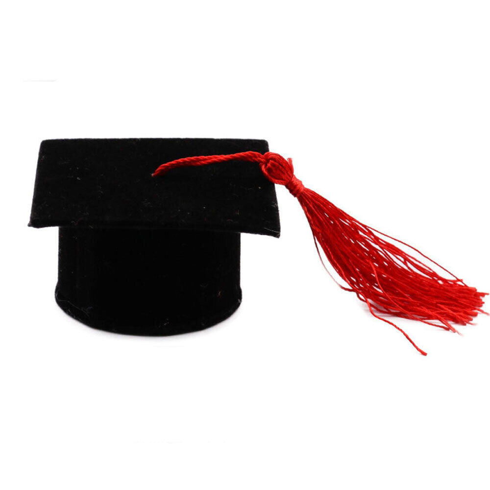 12 Scatoline Portaconfetti A Forma Di Libro – Laurea – Nero – 8x5x3 Cm – Per Bomboniere