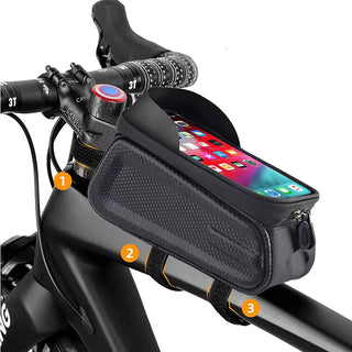Borsa per bici da manubrio con supporto cellulare touchscren