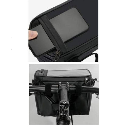 Borsa per Bici da Manubrio con Supporto Cellulare touchscren portaoggetti con Tracolla per biciletta Impermeabile