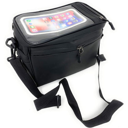 Borsa per Bici da Manubrio con Supporto Cellulare touchscren portaoggetti con Tracolla per biciletta Impermeabile
