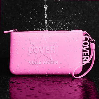 Borsello in silicone unisex Coveri pochette con cerniera e manico