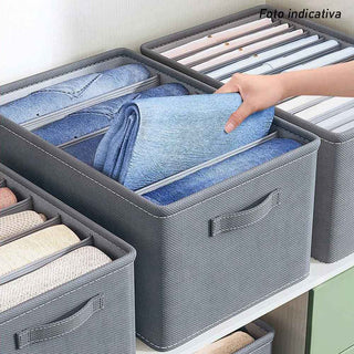 Scatola box pieghevole 9 scomparti contenitore per armadi 36x20x25 cm