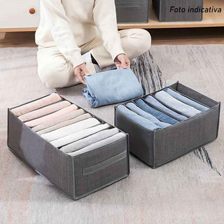 Scatola box pieghevole 9 scomparti contenitore per armadi 36x20x25 cm