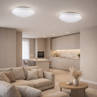 Plafoniera tonda con scocca liscia 18 24 e 36 watt CCT switch