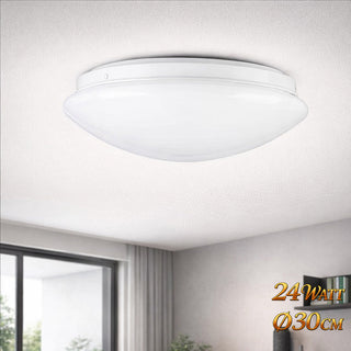 Plafoniera tonda con scocca liscia 18 24 e 36 watt CCT switch