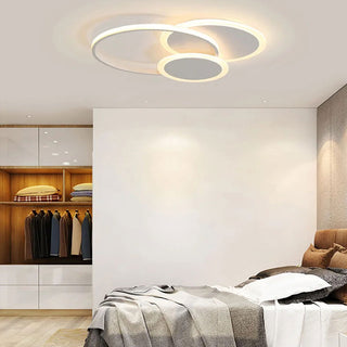Plafoniera tonda led tre colorazione luce 37 watt ultra moderno bianco