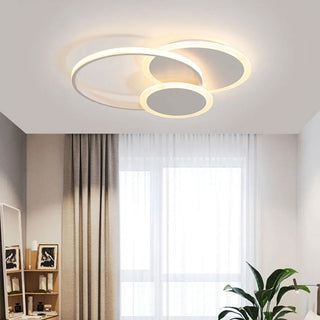 Plafoniera tonda led tre colorazione luce 37 watt ultra moderno bianco