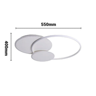 Plafoniera tonda led tre colorazione luce 37 watt ultra moderno bianco