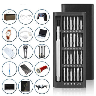 Set 24 cacciaviti di precisione magnetici con custodia per fai da te