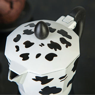 Caffettiera effetto mucca moka 1 2 3  tazze macchina del caffè