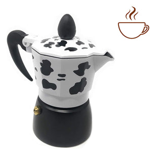 Caffettiera effetto mucca moka 1 2 3  tazze macchina del caffè
