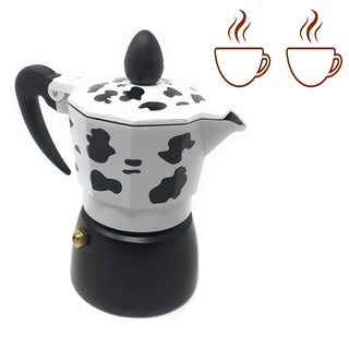 Caffettiera effetto mucca moka 1 2 3  tazze macchina del caffè