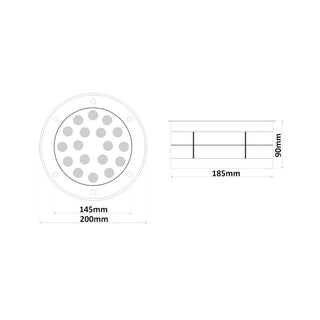 Faretto incasso calpestabile 18 led 18 watt 6500k 3000k 4000k IP67