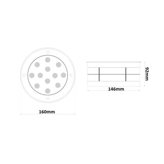 Faretto incasso calpestabile 12 led 12 watt 6500k 3000k 4000k IP67