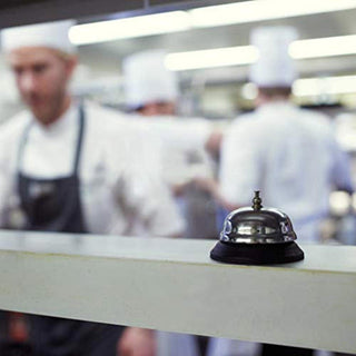 Campanello da appoggio reception per hotel metallo lucido campanella