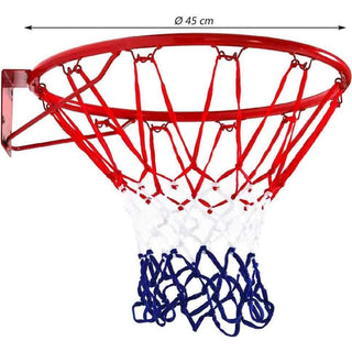 Canestro basket a muro in metallo 45cm rete in nylon x pallacanestro