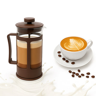 Cappuccinatore montalatte manuale in vetro 300 ml schiuma caffè latte