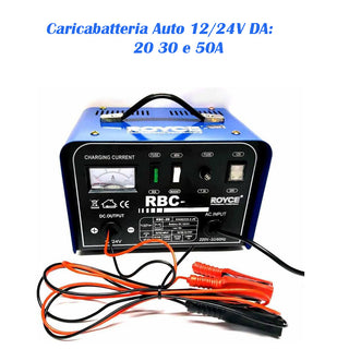 Caricabatteria auto moto camper barca 12/24V 20A/30A/50A