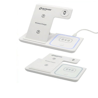 Caricatore Wireless 3in1 15 Wat per Smartphone Smartwatch Auricolari