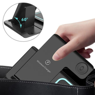 Caricatore Wireless 3in1 15 Wat per Smartphone Smartwatch Auricolari