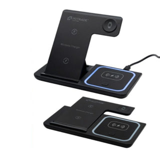 Caricatore Wireless 3in1 15 Wat per Smartphone Smartwatch Auricolari