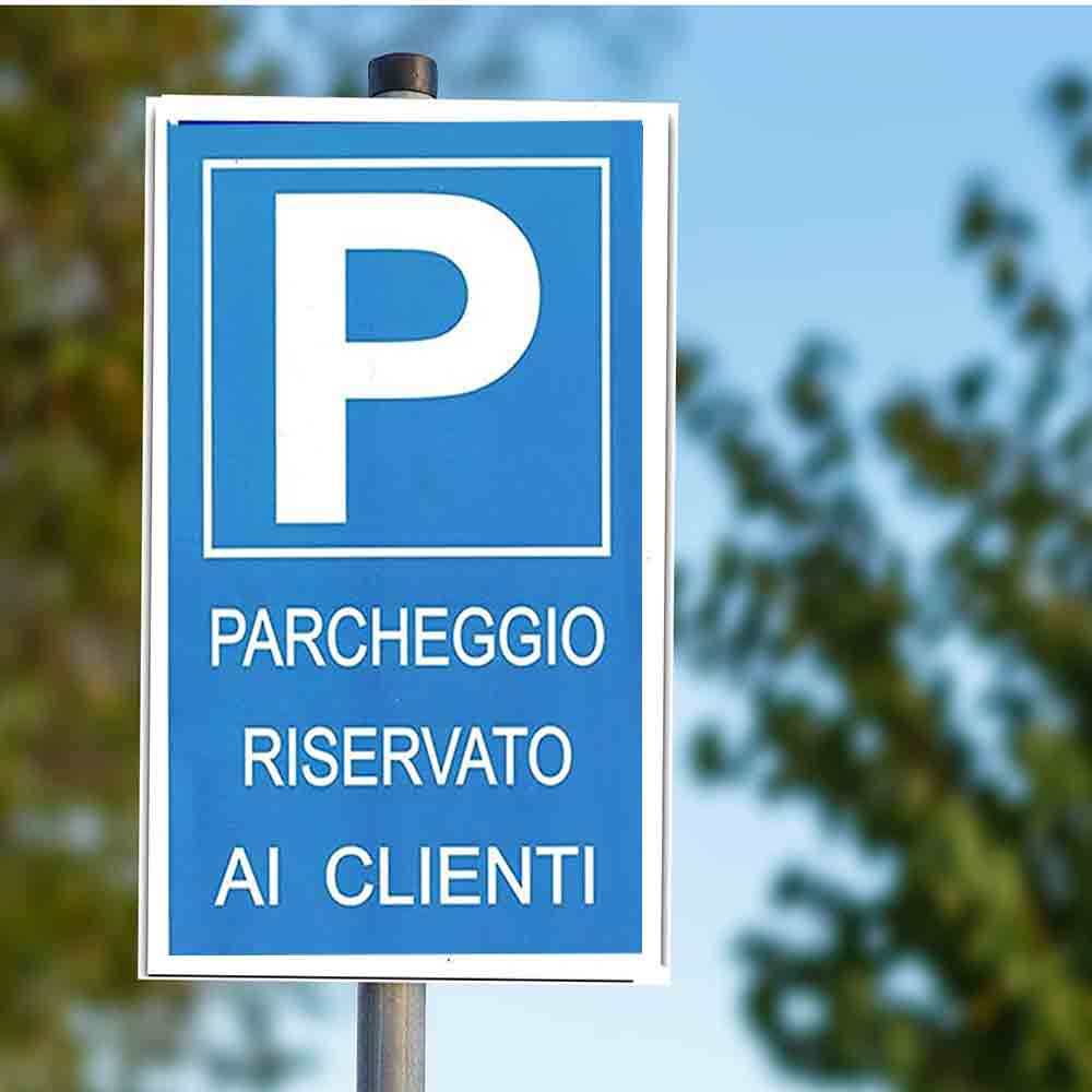 Cartello 3M parcheggio riservato 30 x 20 cm Cartello 3M parcheggio riservato 30 x 20 cm