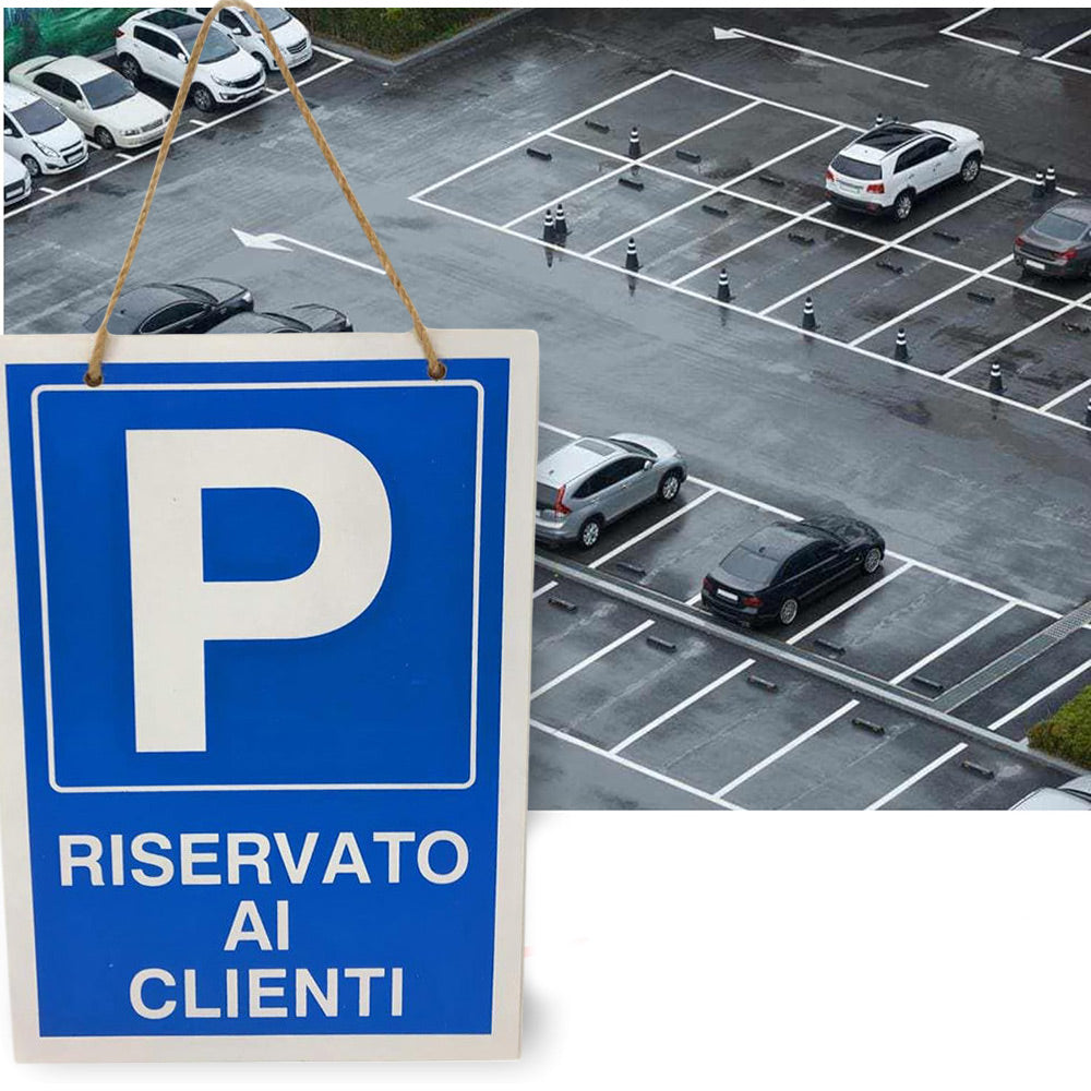 Cartello alluminio 20x30cm 'parcheggio riservato ai condomini Cartello alluminio 20x30cm 'parcheggio riservato ai condomini