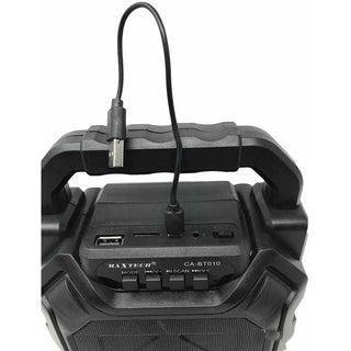 Cassa speaker bluetooth 10W luci ingresso AUX USB SD radio FM