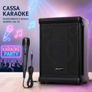 Cassa Bluetooth Karaoke Ricaricabile 80W RMS  240W PMPO con Microfono