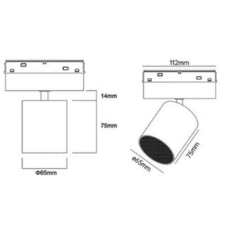 Cassa Bleutooth Orientabile V5.4 per Binario Track Magnetico 48V 20W