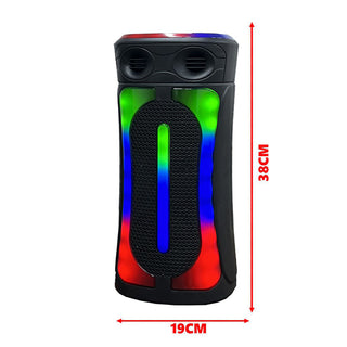 Cassa karaoke RGB bluetooth 60W rodio FM USB SD/TF ricaricabile