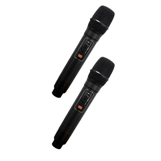 Cassa karaoke bluetooth 2 microfoni wireless radio FM USB SD con luci