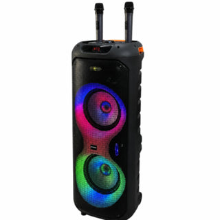 Cassa Bluetooth Karaoke 400W con 2 microfoni TWS USB TF radio FM