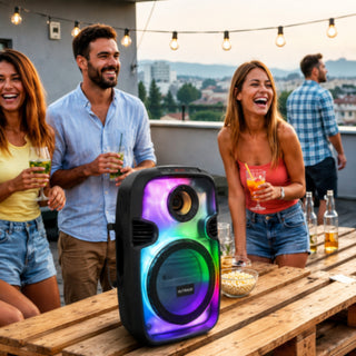 Cassa Bluetooth TWS 100W RGB Ricaricabile Type-C radio FM Telecomando