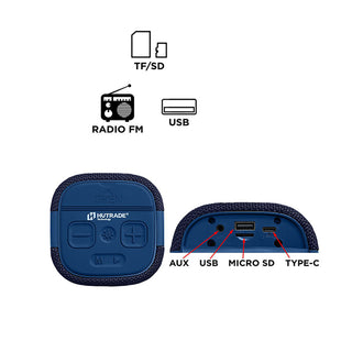 Cassa bluetooth 10W con rodio FM USB SD/TF/AUX ricaricabile IPX6