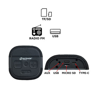 Cassa bluetooth 10W con rodio FM USB SD/TF/AUX ricaricabile IPX6