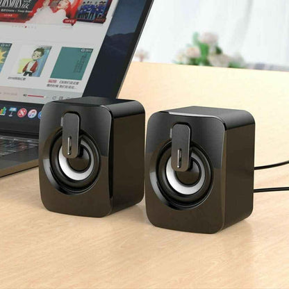 Coppia casse audio speaker con luci rgb 6 watt per pc notebook smartphone usb 2.0 aux jack 3.5 mm