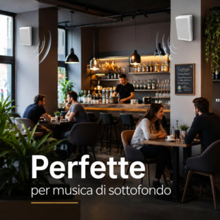 Casse filodiffusione amplificate Bluetooth da parete 2x30W con telecomando