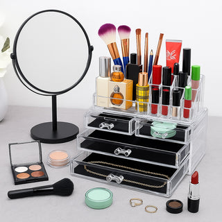 Organizer per trucchi 16 scomparti 4 cassetti porta gioielli
