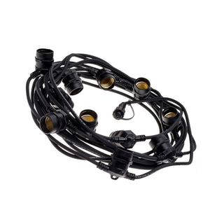 Catena luminosa 15 portalampada E27 luci prolungabile IP54 15 metri