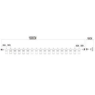 Catena luminosa 15 portalampada E27 luci prolungabile IP54 15 metri
