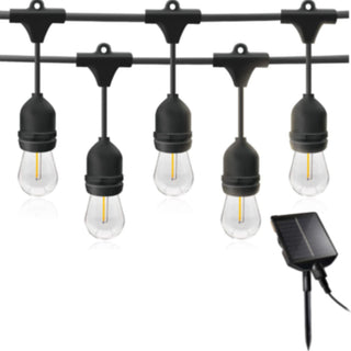 Catena luminosa con pannello solare 10 MT 10 lampadine luce calda IP54